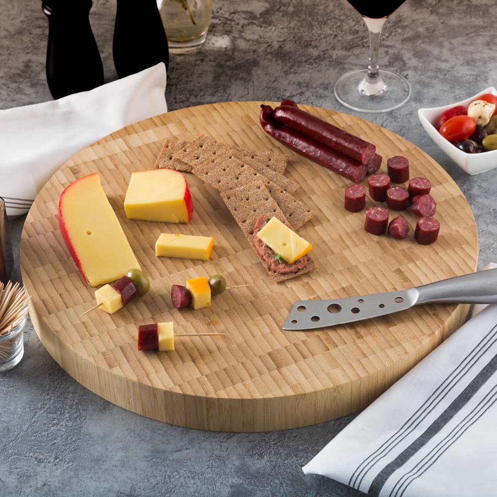 16x22 Bamboo Butcher Block Serving Board K790030