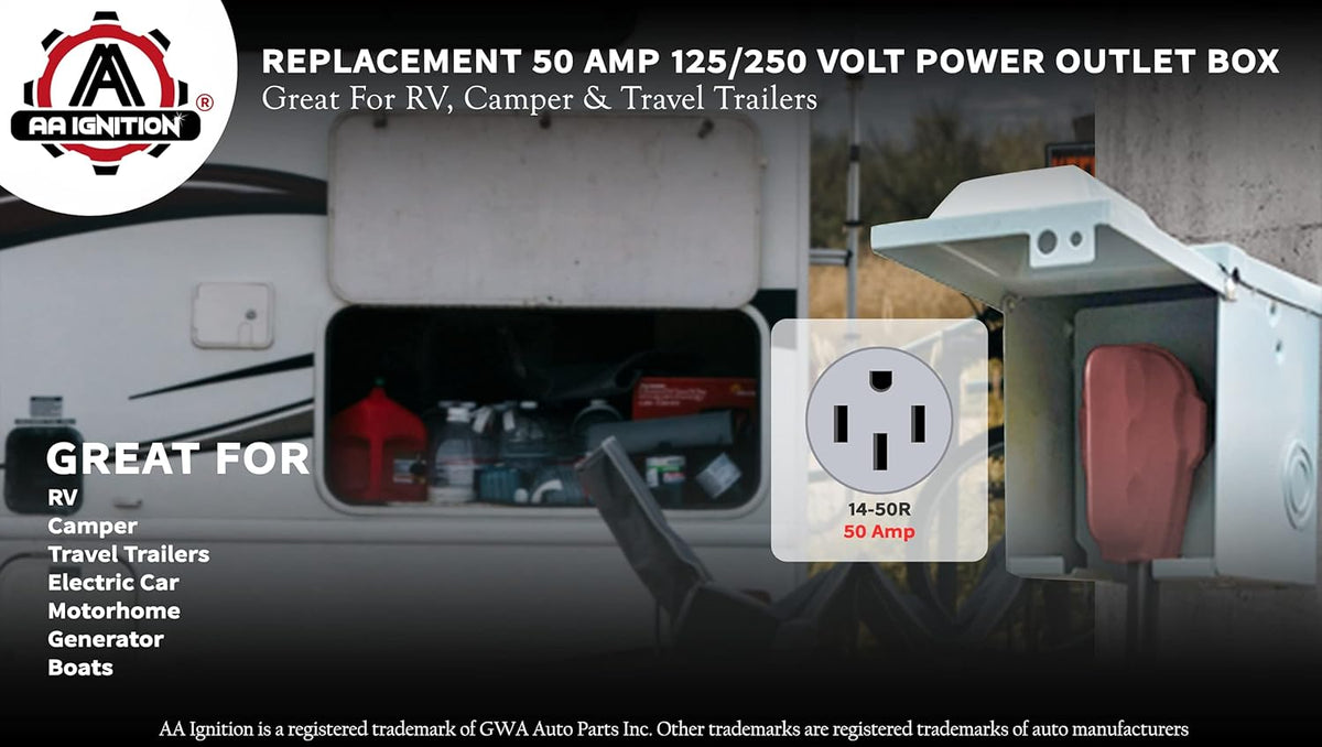 50 Amp 125/250 Volt Power Outlet Box C331