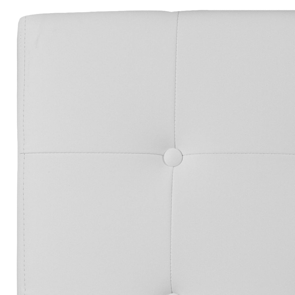 White Upholstered Panel Headboard, Twin O401