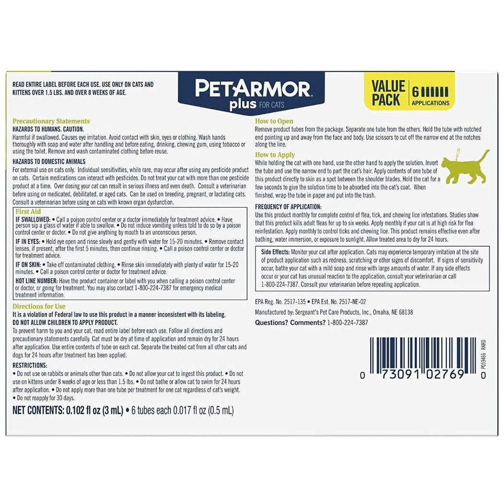 Flea and Tick Treatment for Cats U620097