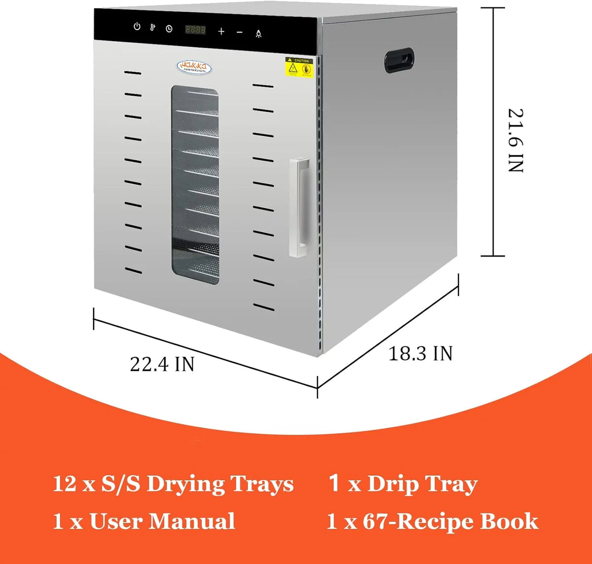 12 Trays Stainless Steel Dehydrator D5483