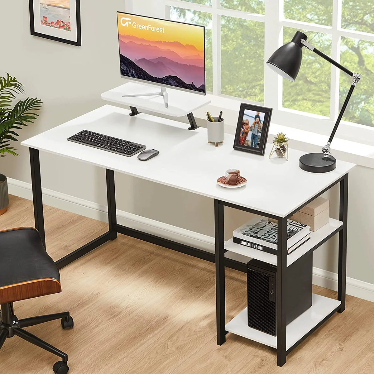 39 inch Computer Desk with Monitor Stand M43051