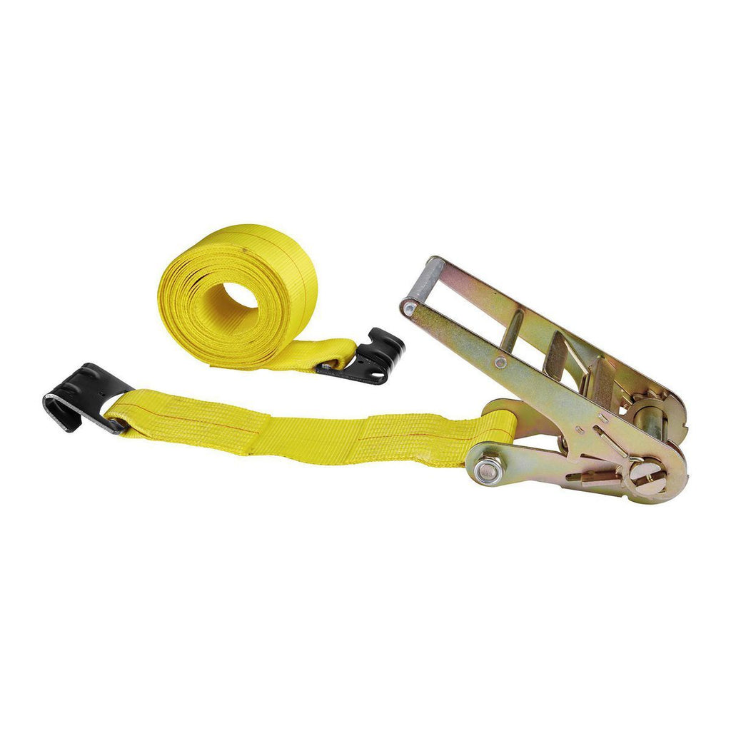 4 in. x 27 ft. Ratcheting Cargo Strap with Flat Hook I766