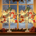 Lighted Birch Tree Christmas Decorations, 2Pack 24 LED Artificial White Trees with Lights S76311