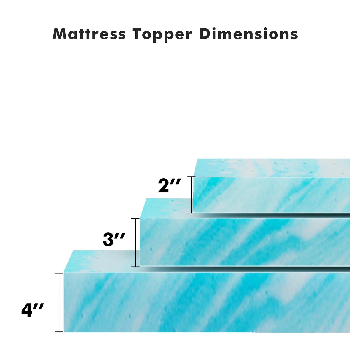 2 Inch Twin Size Cool Gel Memory Foam Mattress Topper Z532