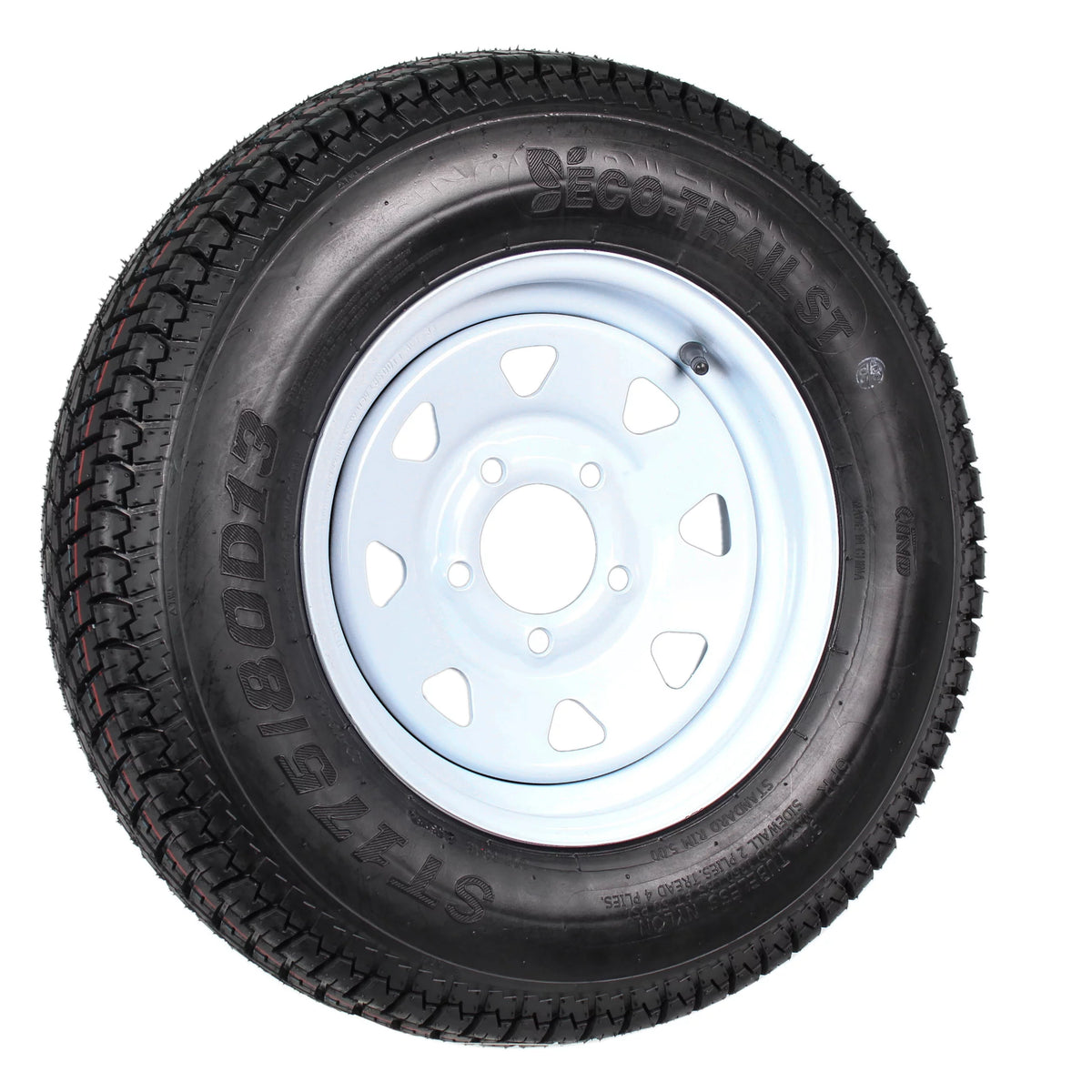 ST175/80D13 Load C 5 Lug Trailer Tire On Rim Y7555