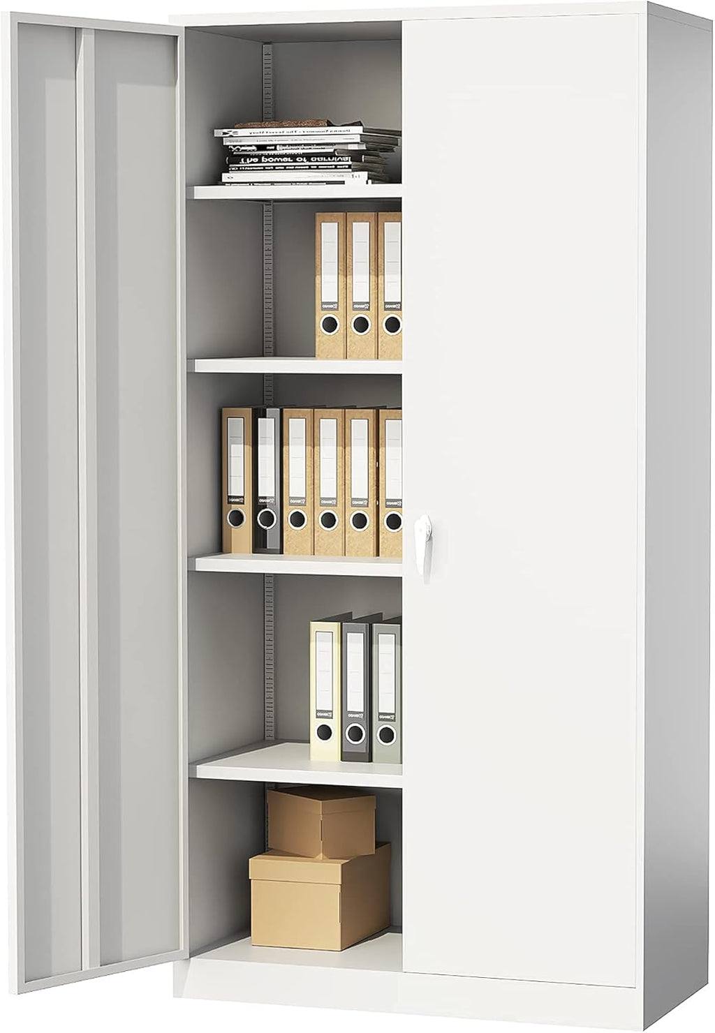 42” Tall Steel Storage Cabinet with Locking Door and 2 Adjustable Shelves I7038