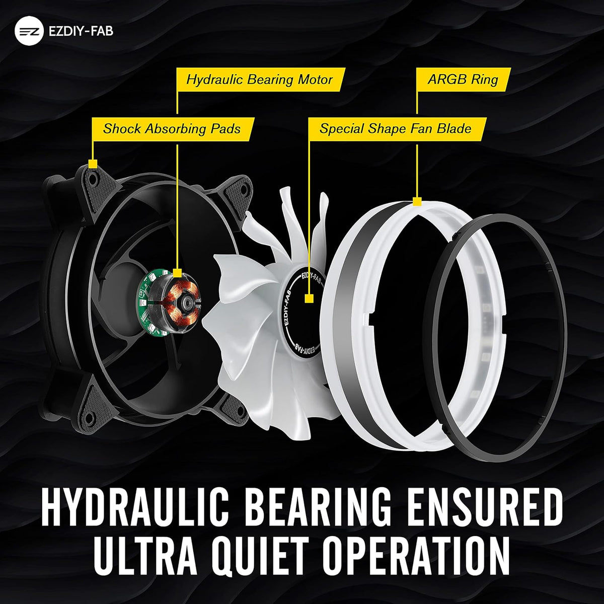 120mm RGB PWM Case Fan 5 Pack J173056