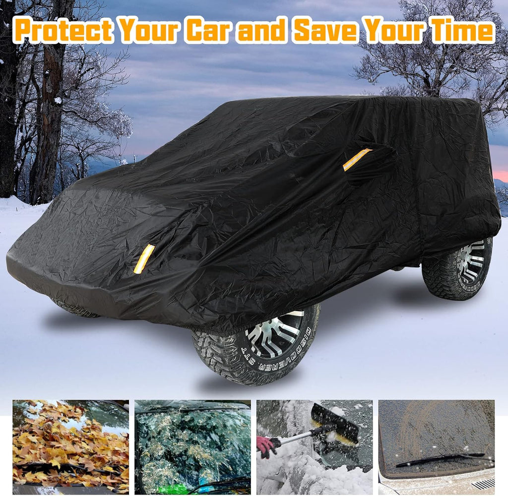4 Door Full Car Cover with Driver Door Zipper L90829