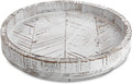 White Round Wood Lazy Susan 12 Inch I13897