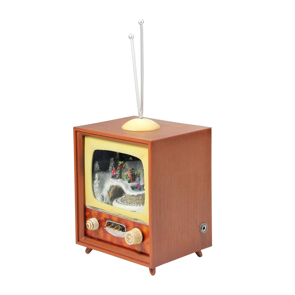 Brown Musical TV with Revolving Train U685