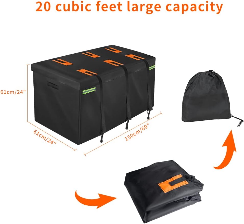 Hitch Cargo Carrier Bag with 6 Reinforced Straps V70707