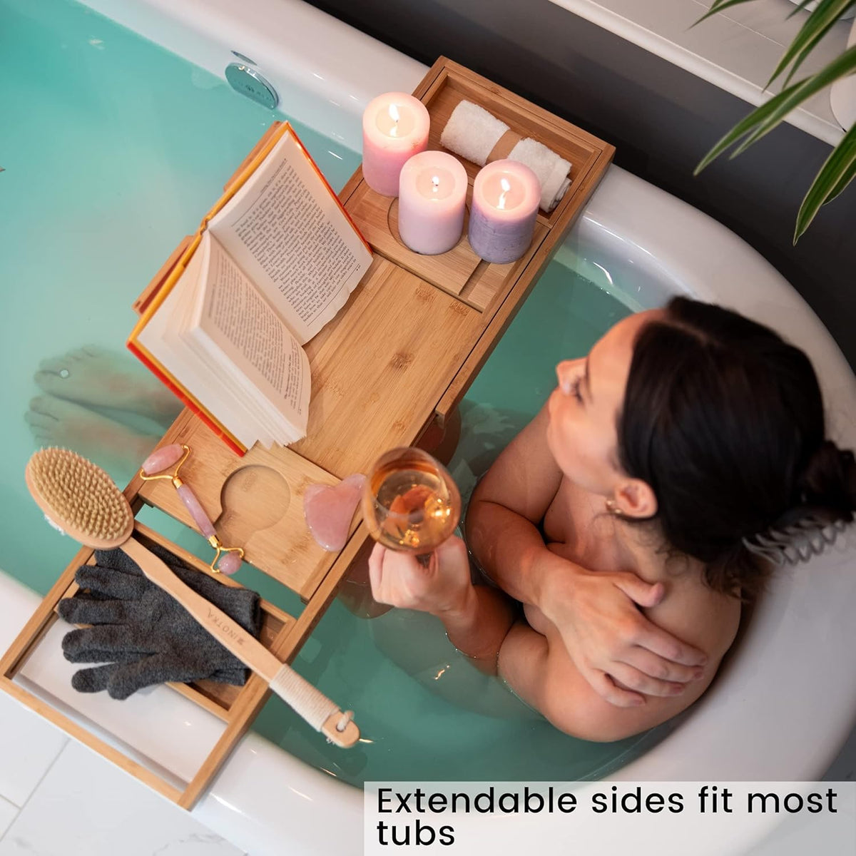 Extendable Bamboo Bathtub Tray B280