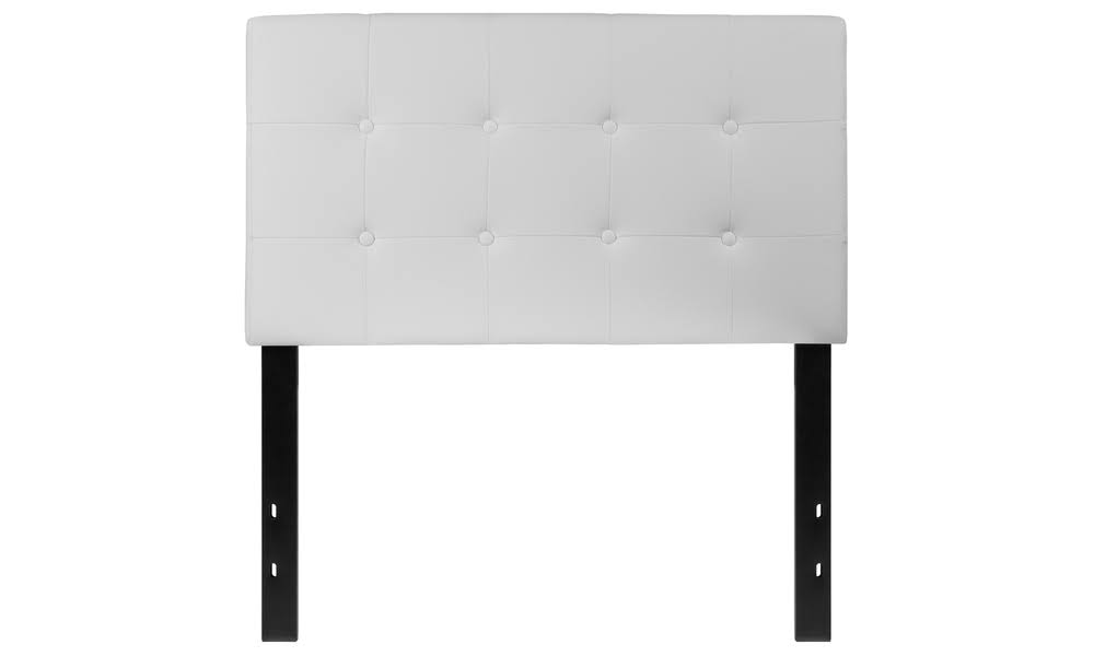 White Upholstered Panel Headboard, Twin O401