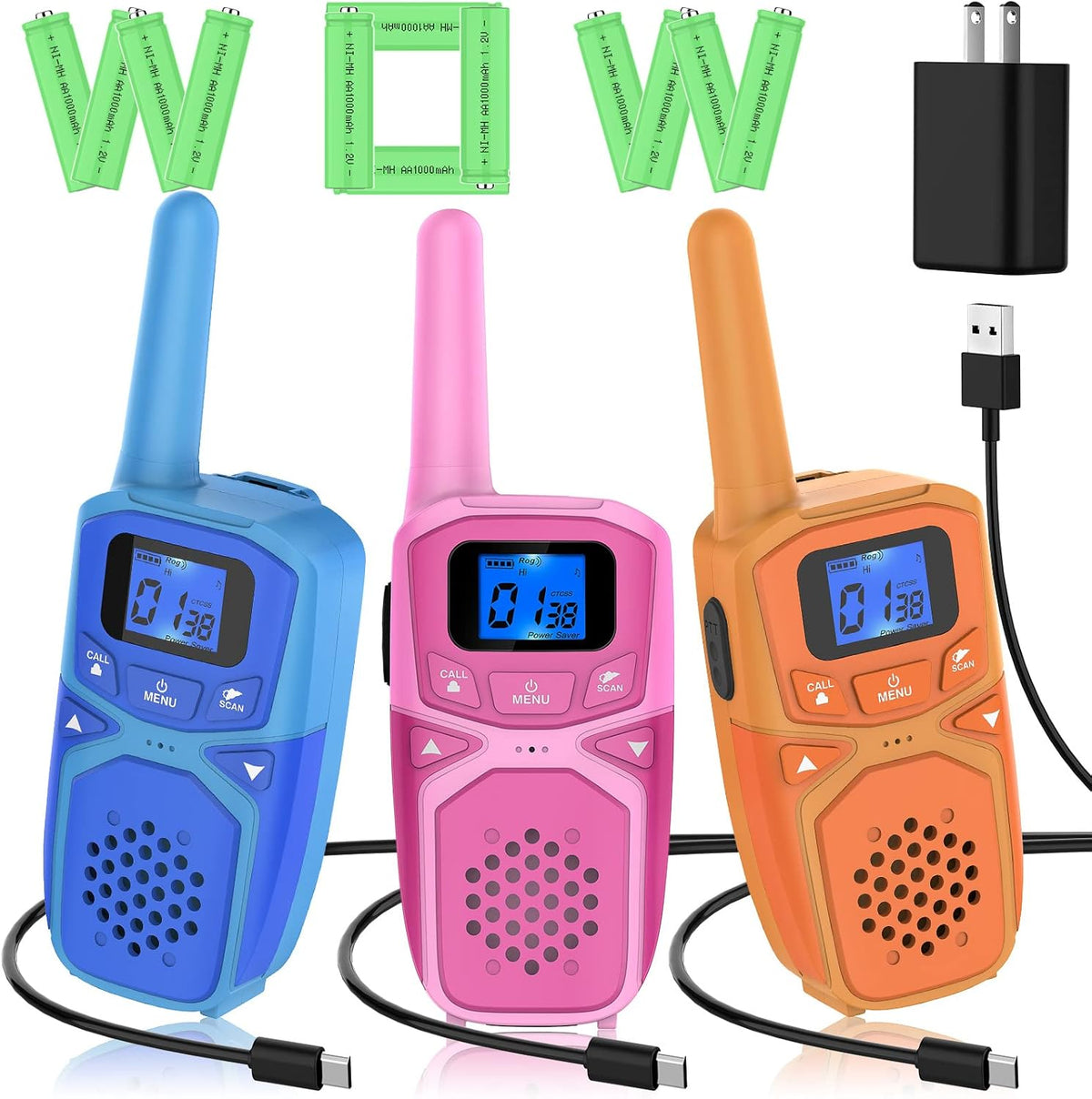Rechargeable 4 Pack Walkie Talkies I624081