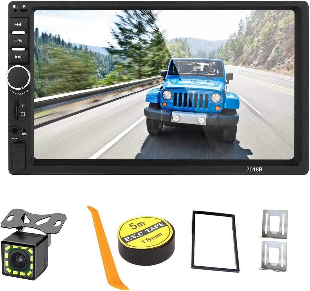 Double Din Car Stereo with Bluetooth & Rear-View Camera L675