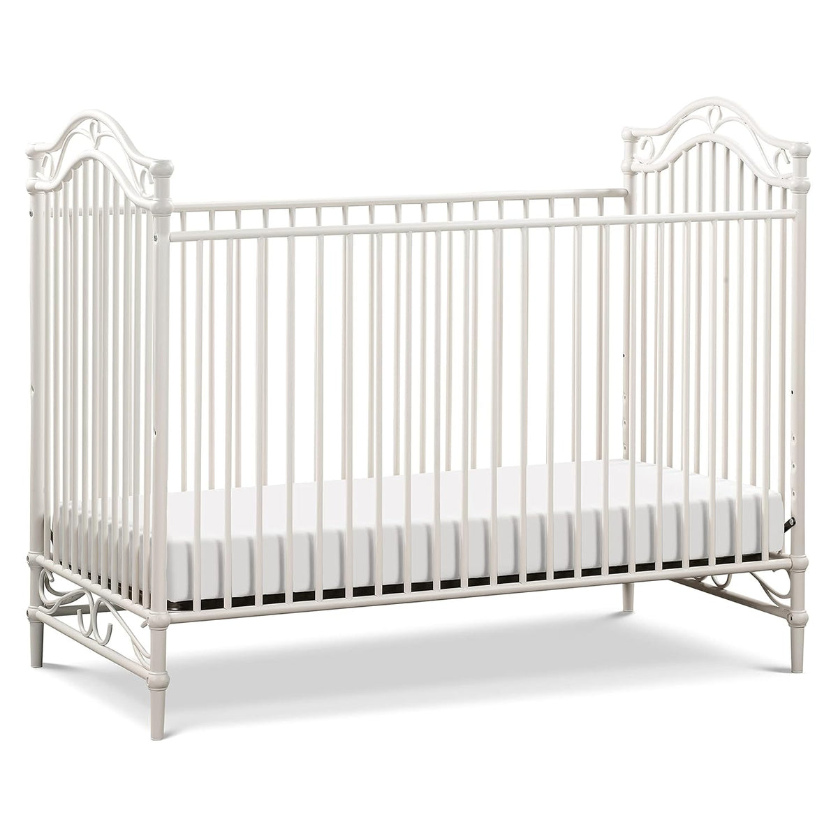 Vintage White 3-in-1 Convertible Metal Crib E2653