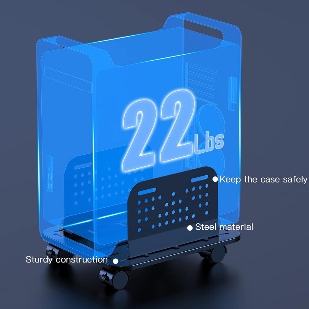 Adjustable Mobile CPU Stand with Locking Caster Wheels B32917