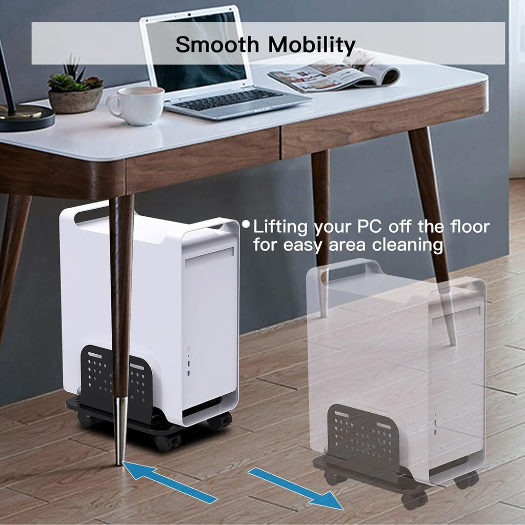 Adjustable Mobile CPU Stand with Locking Caster Wheels B32917
