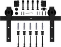 6.6ft Sliding Barn Door Hardware Kit Carbon Steel K597