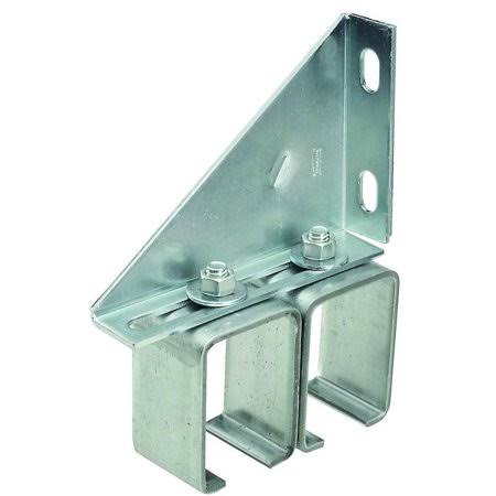 Wall Mount Adjustable Double Box Rail Bracket Galvanized Steel Case of 10 C35767