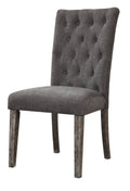 Gray Velvet Side Chair Set of 2 B3713