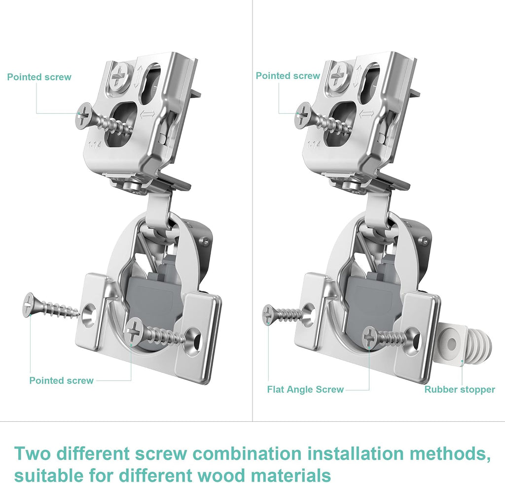 8 Pack Soft Close Adjustable Cabinet Hinge J82444