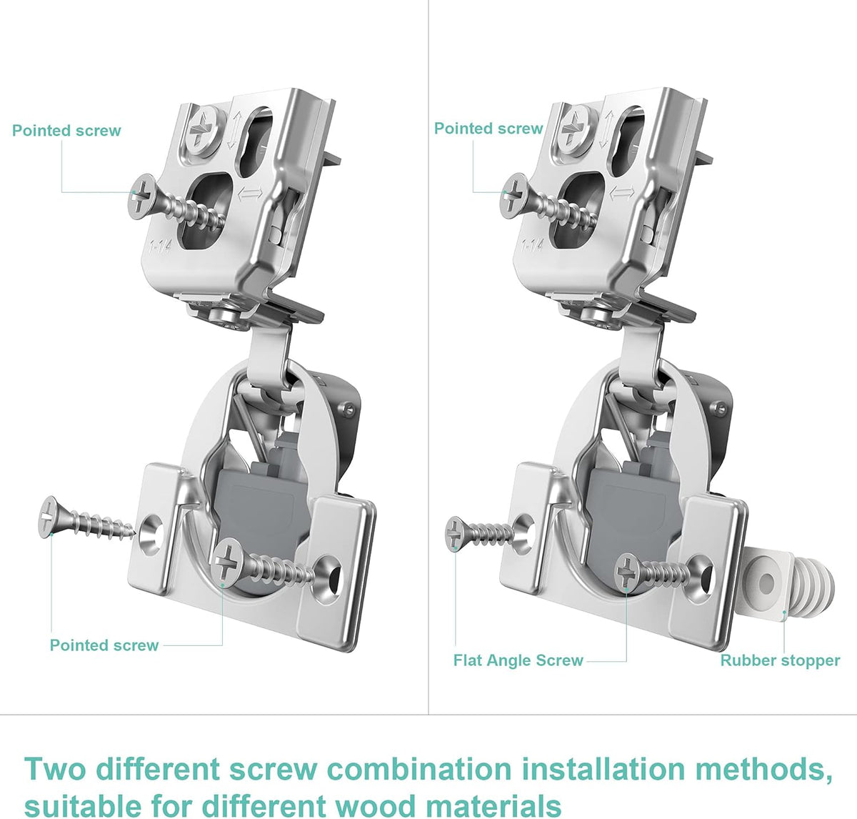 8 Pack Soft Close Adjustable Cabinet Hinge J82444