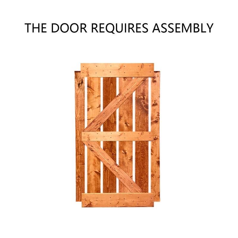 Stained K Double Barn Door Hardware Kit Q879721