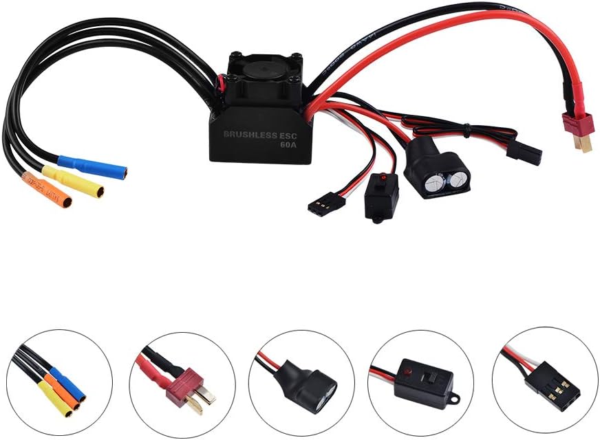 Waterproof 3650 3100KV Sensorless Brushless Motor with 60A Brushless ESC I7010