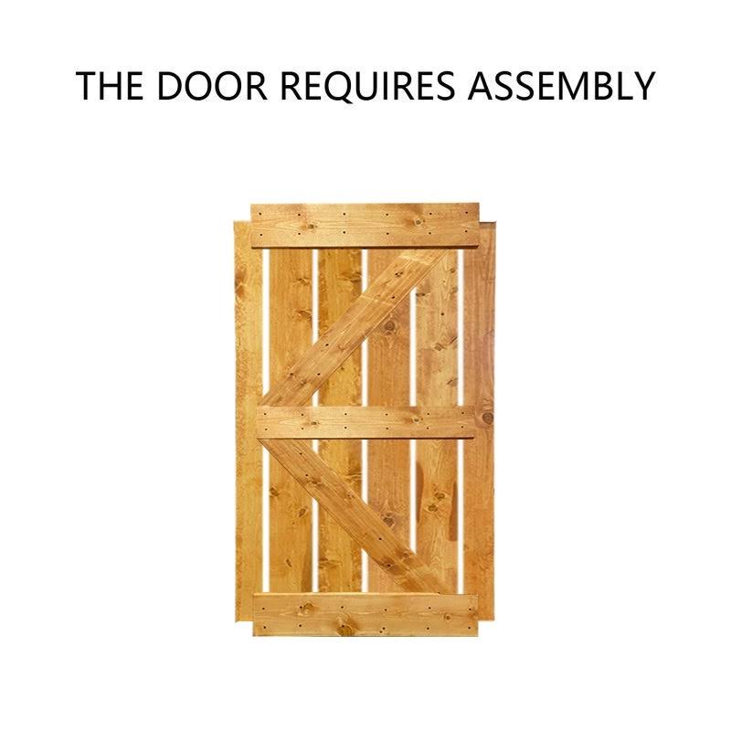 Stained K Double Barn Door Hardware Kit Q879721