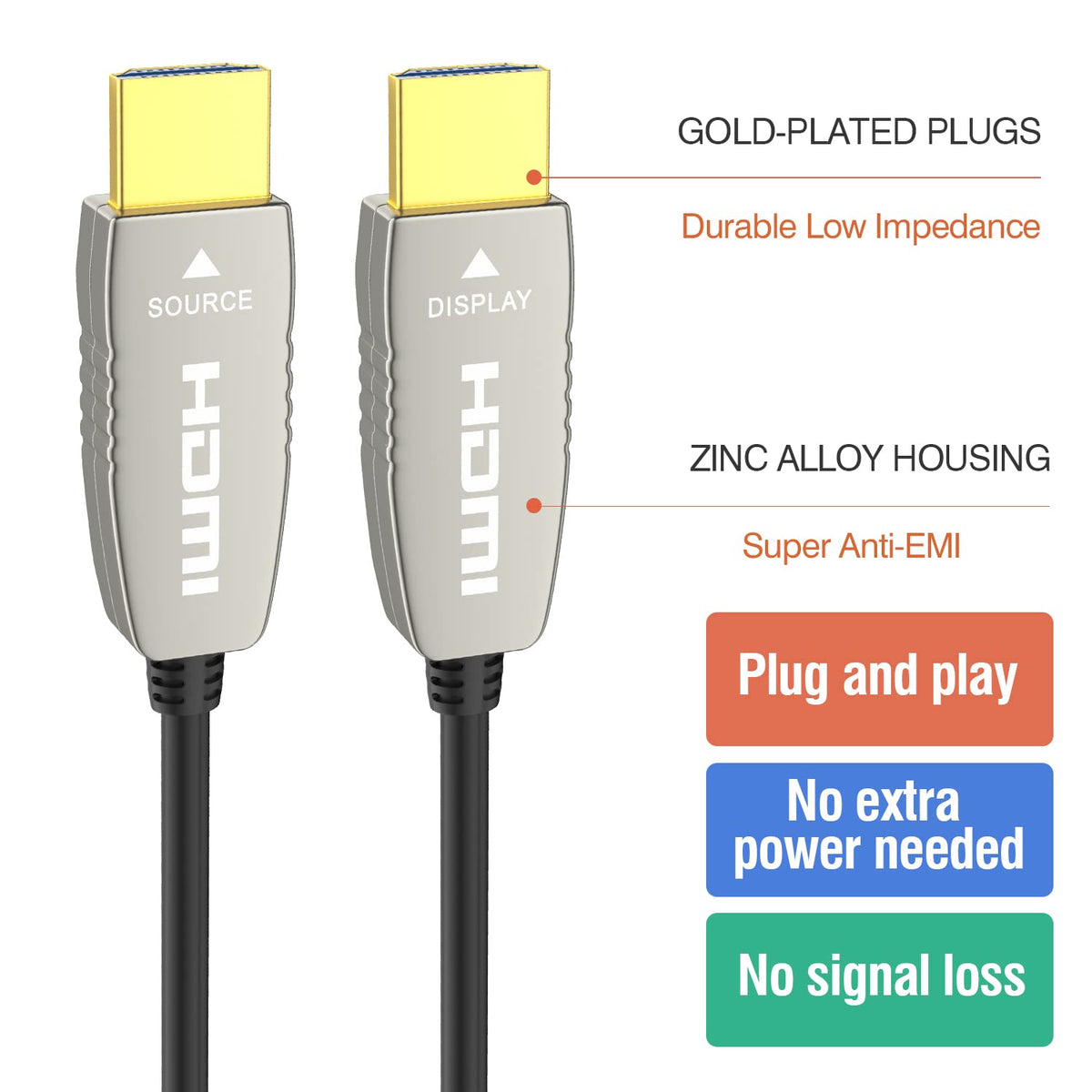 4K60HZ HDR 10 feet HDMI Fiber Cable C75399