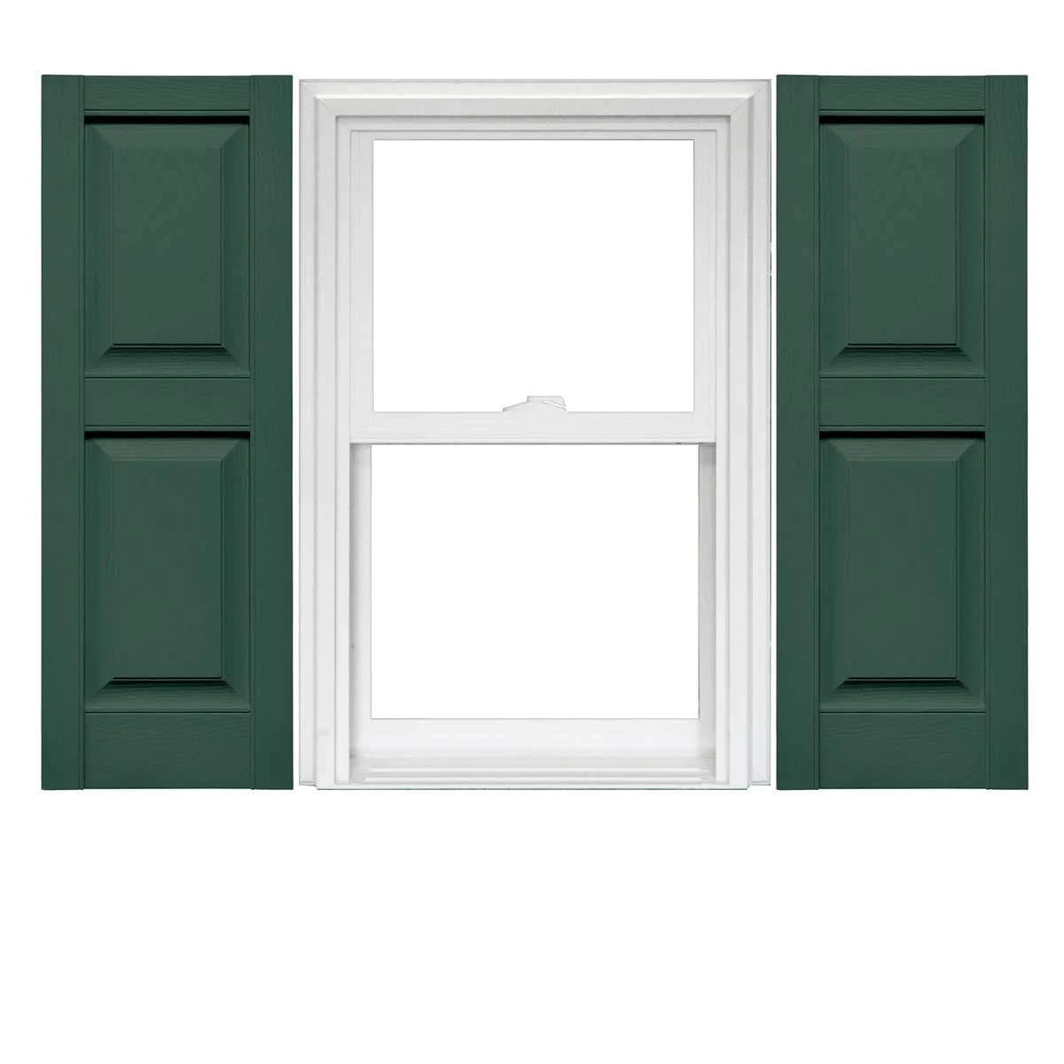 Vinyl Raised Panel Shutters 1 Pair 14.75 x 47 Forest Green V174