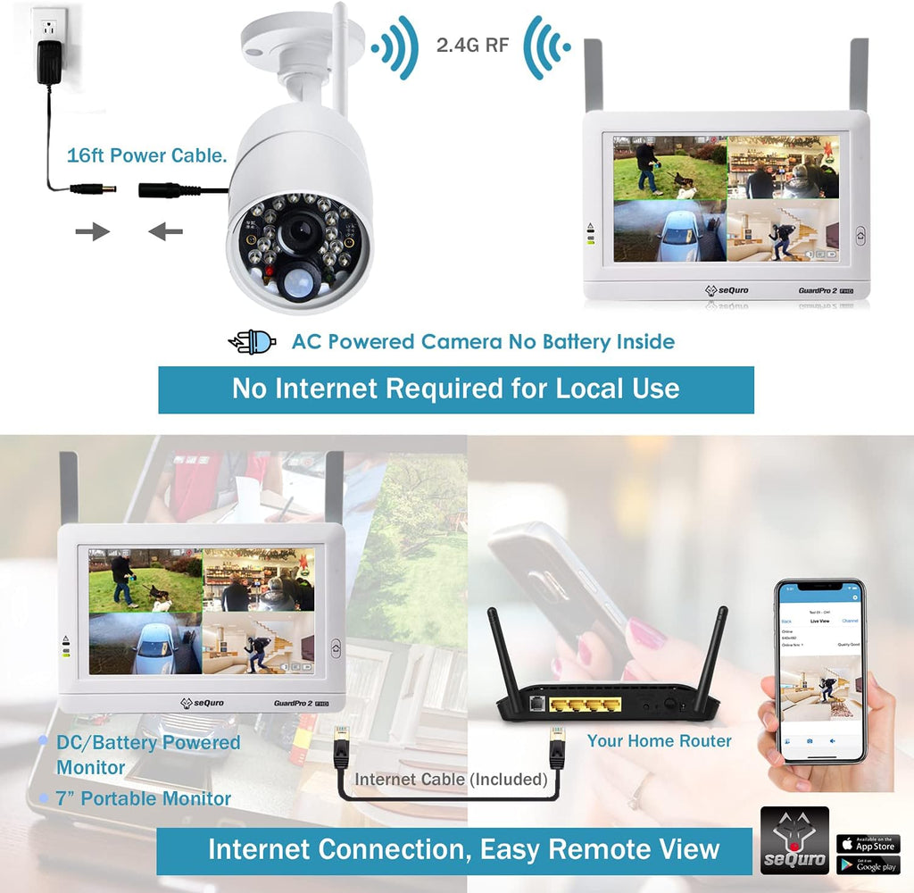 Wireless Security Camera System with Monitor B77550