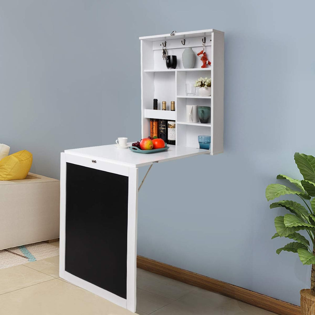 Wall Mounted Folding Desk with Storage Z314