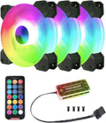 6pcs 120mm RGB Computer Case Fans with Controller Y688