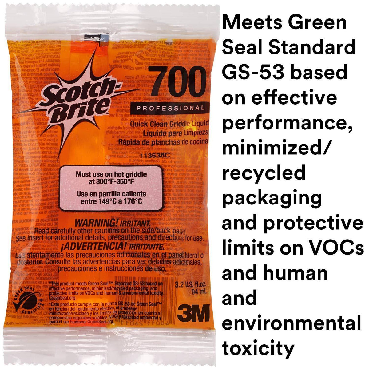 Liquid Griddle Cleaner 3.2-Ounce Packets Case of 40 H2225