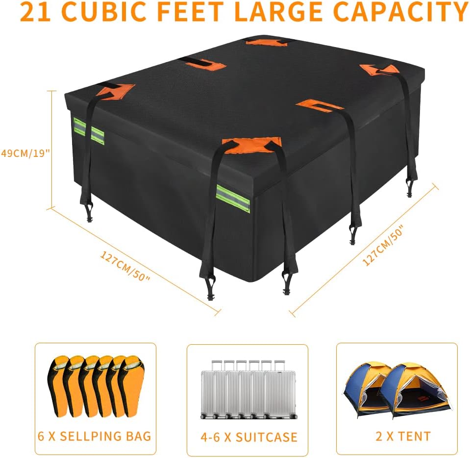 Hitch Cargo Carrier Bag with 6 Reinforced Straps V70707
