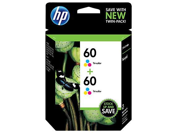 HP 60 2-Pack Tri-Color Ink Cartridges R13949