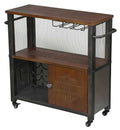 Wooden & Metal Bar Cart D432