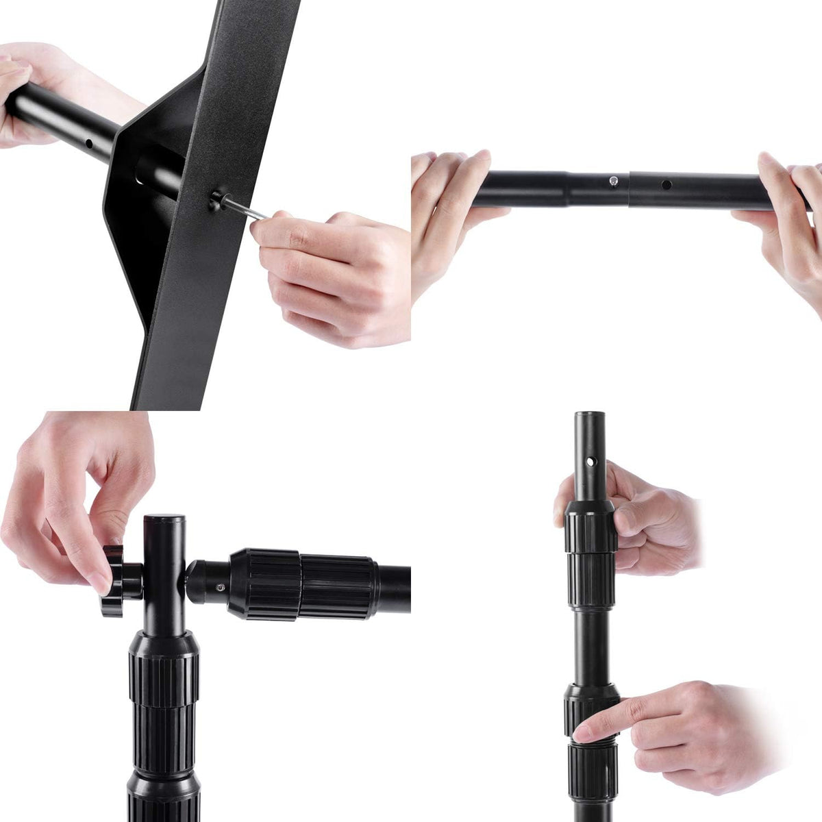 10 x 8 ft Heavy Duty Adjustable Backdrop Banner Stand Kit with Carrying Bag W655