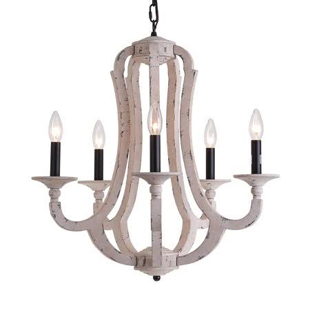 5-Light Wrought Iron Candle Chandelier K37369
