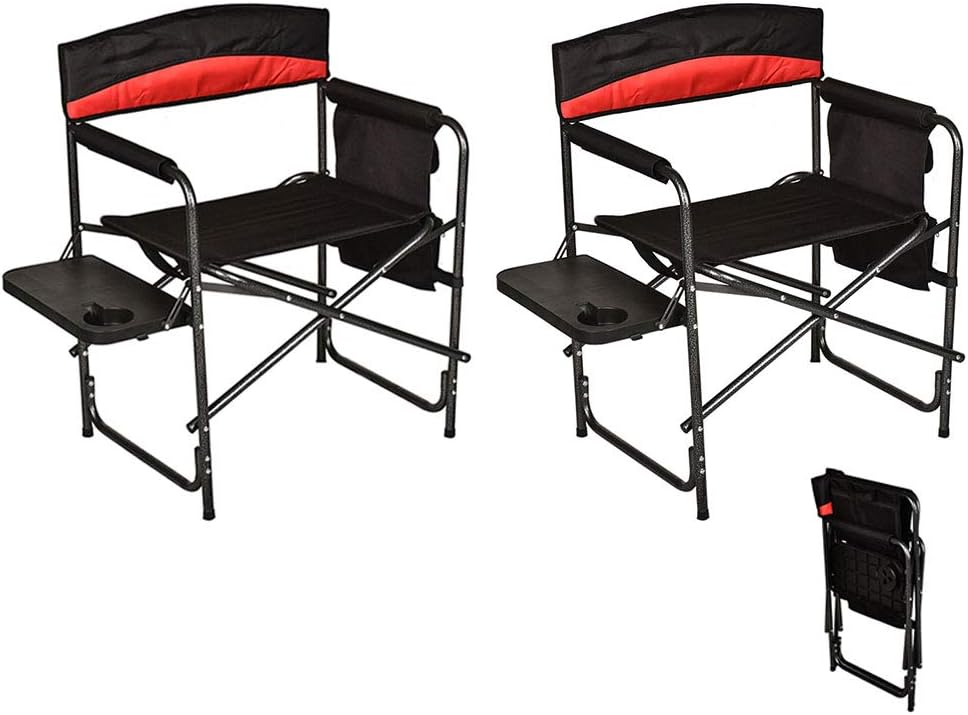 Heavy Duty Folding Camp Chairs with Side Table E2601