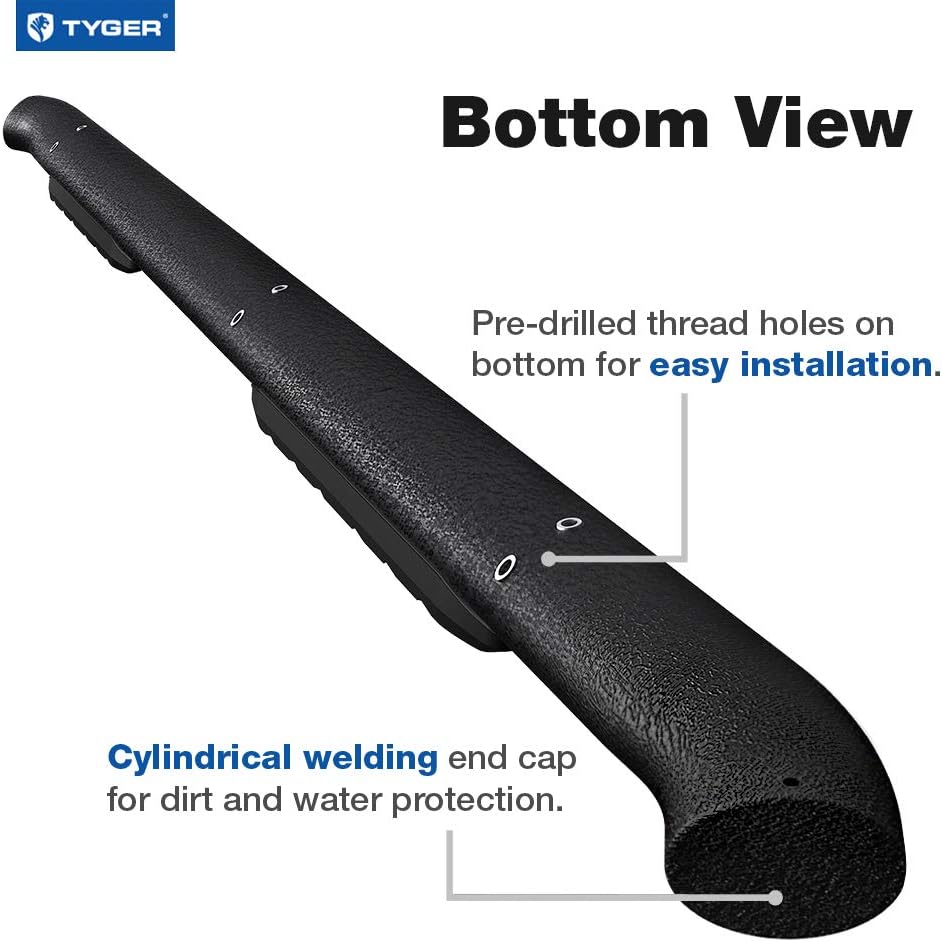 Textured Black 3.5 inch Running Boards Side Step Nerf Bars X9952