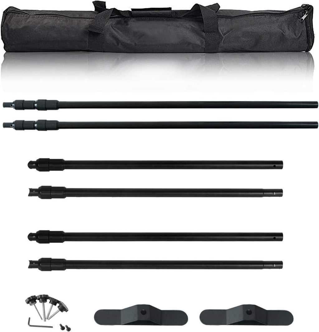 10 x 8 ft Heavy Duty Adjustable Backdrop Banner Stand Kit with Carrying Bag W655