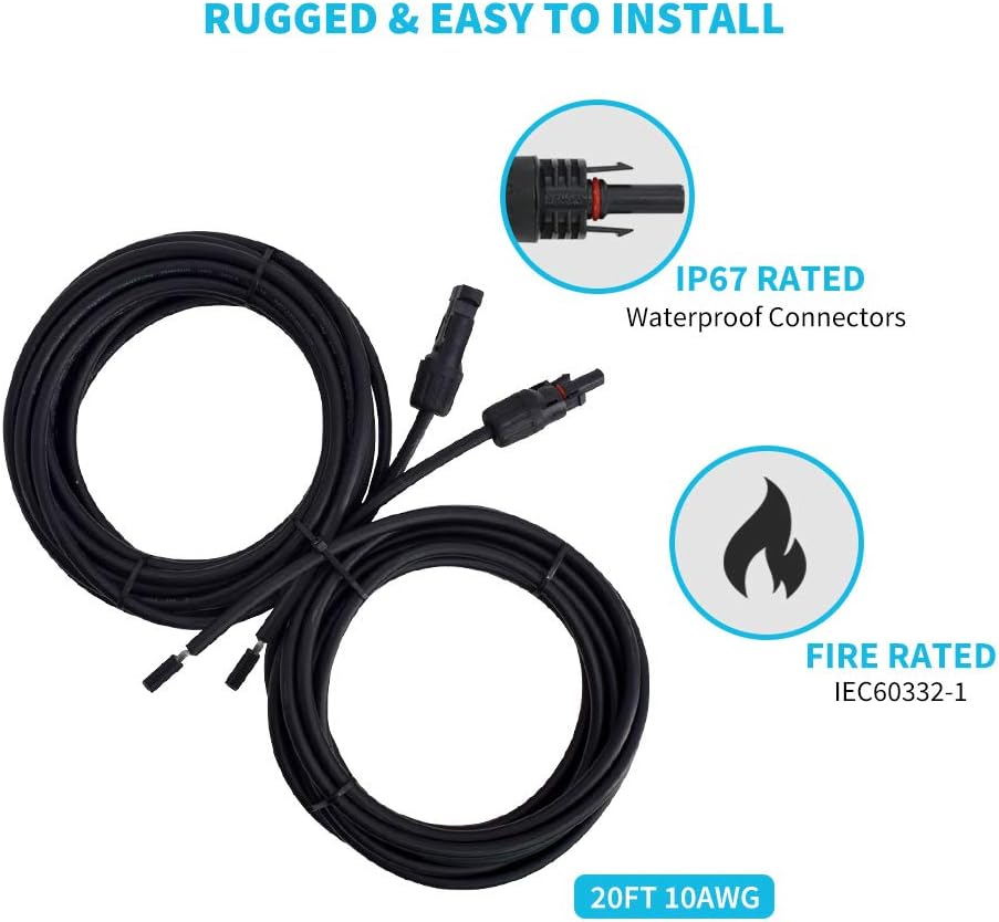 200W Solar Panel System with Tray Cable, Adaptor Kit, Z Bracket, Y Branch Connector E923297