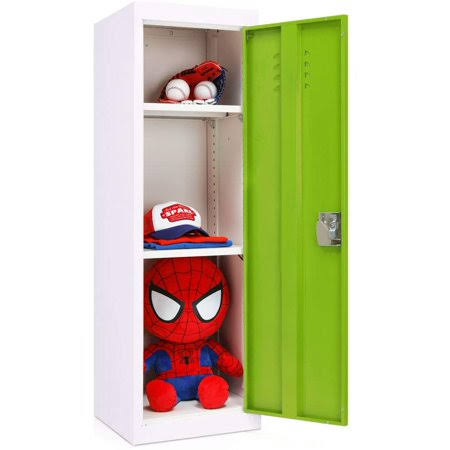 Kids Metal Storage Locker 3 Tier Steel Cabinet with Lock R4970