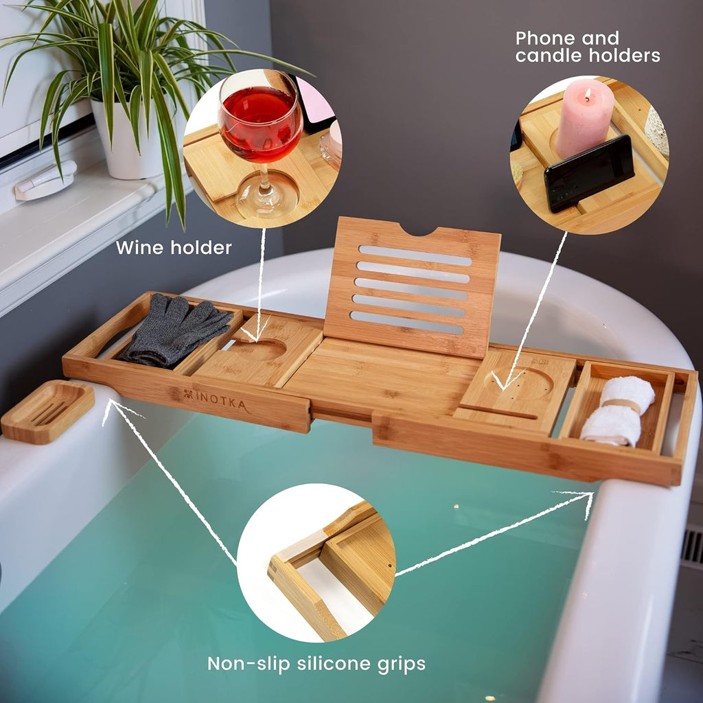 Extendable Bamboo Bathtub Tray B280