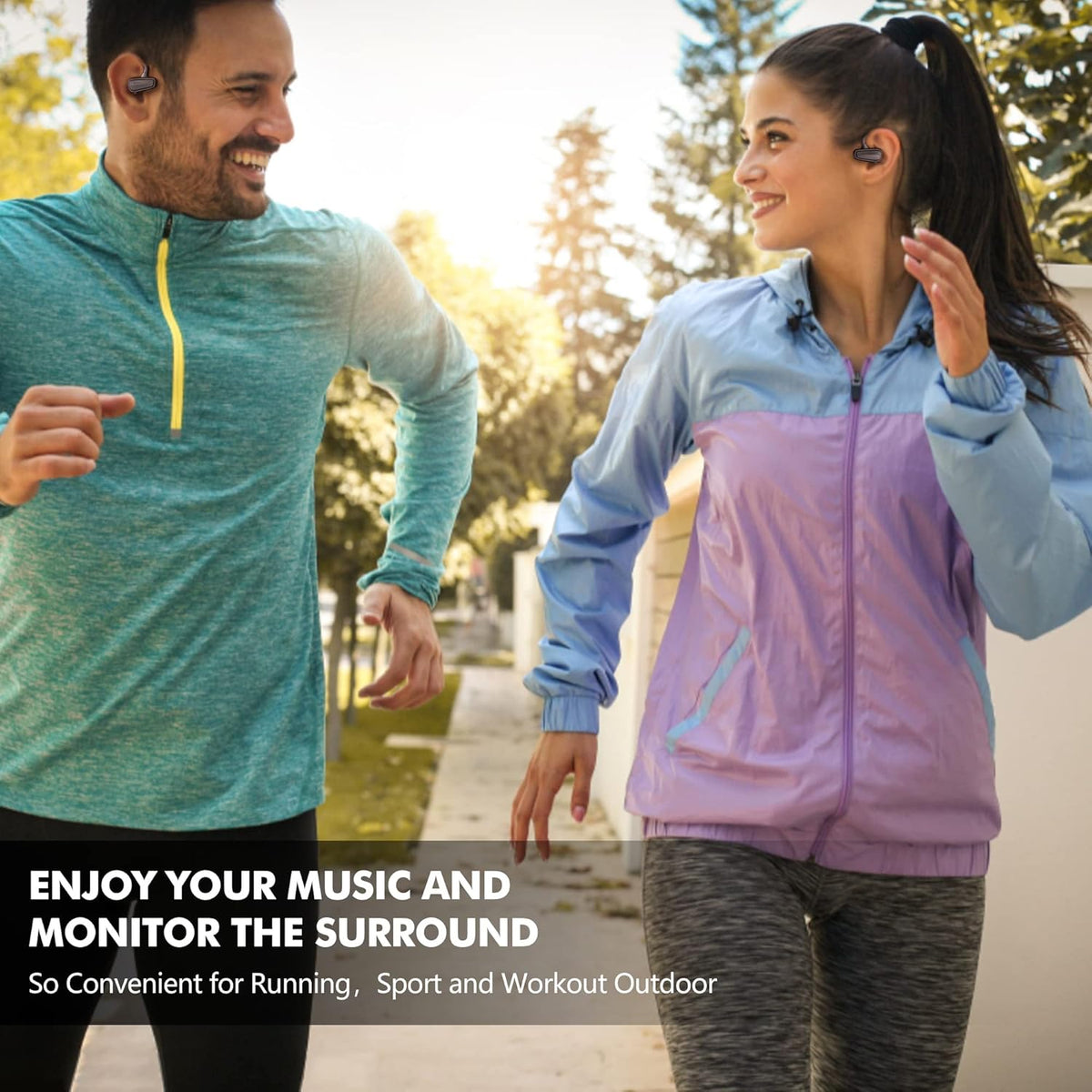 Open Ear Wireless Earbuds with Earhooks, 18 Hours Playtime, IPX7 Waterproof R523