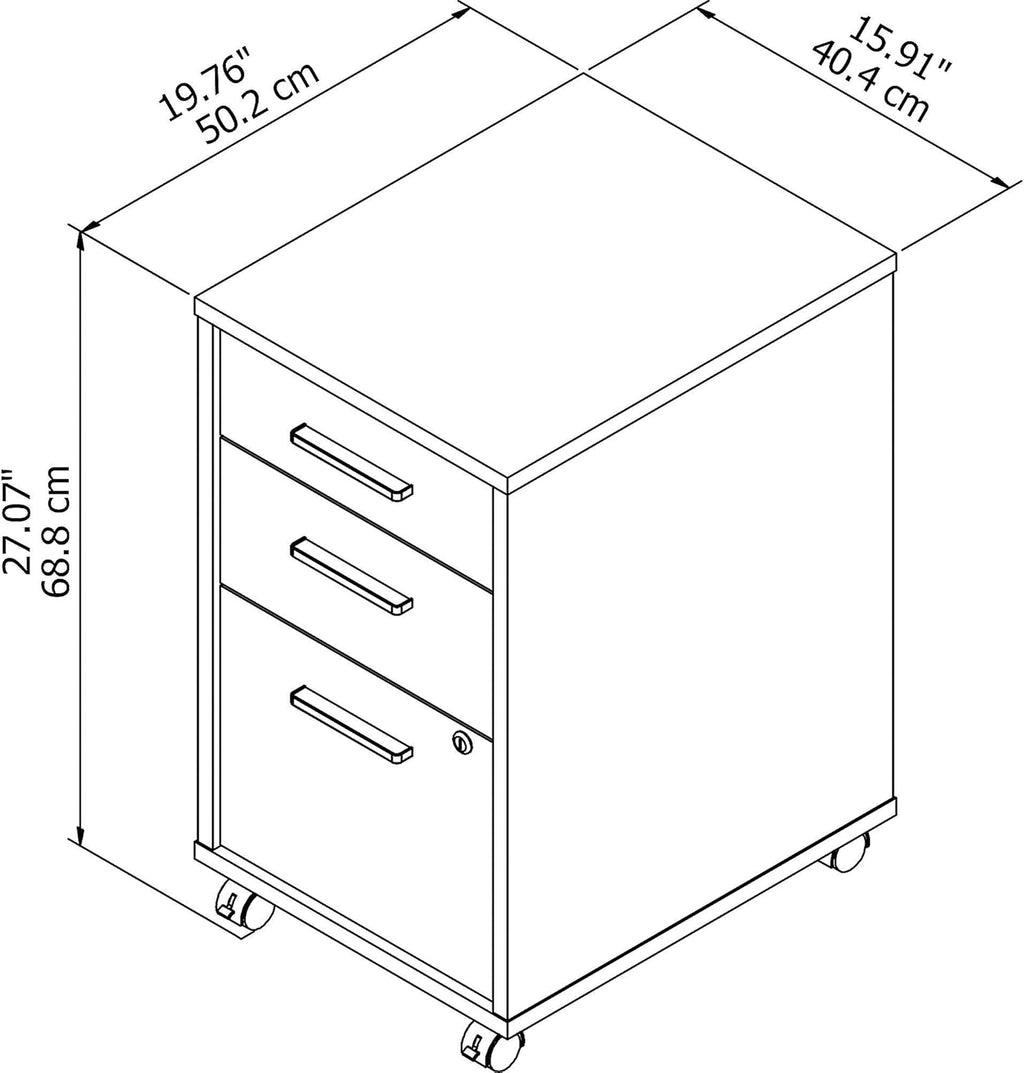 3 Drawer Mobile File Cabinet A685